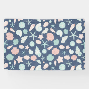 seashells pattern banner