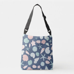 seashells pattern crossbody bag