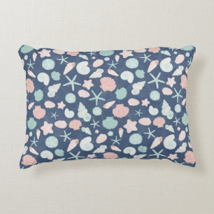 seashells pattern decorative cushion