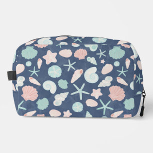 seashells pattern dopp kit