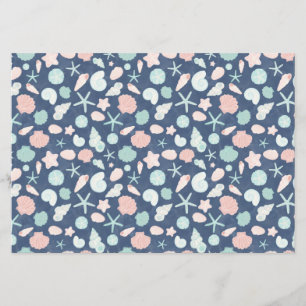 seashells pattern flyer