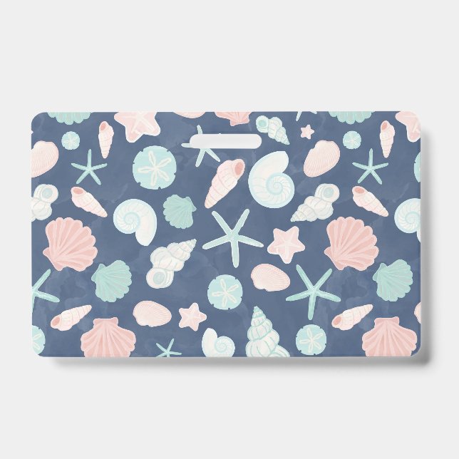 seashells pattern ID badge (Front)