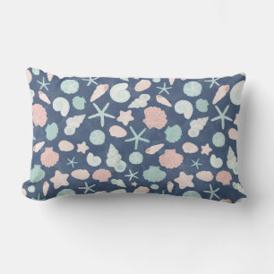 seashells pattern lumbar cushion
