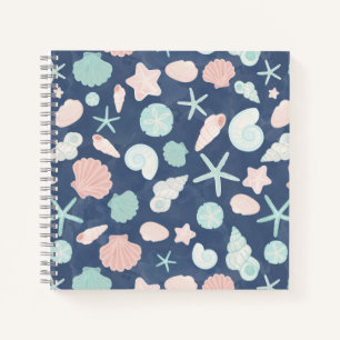 seashells pattern notebook