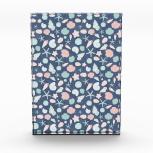 seashells pattern photo block