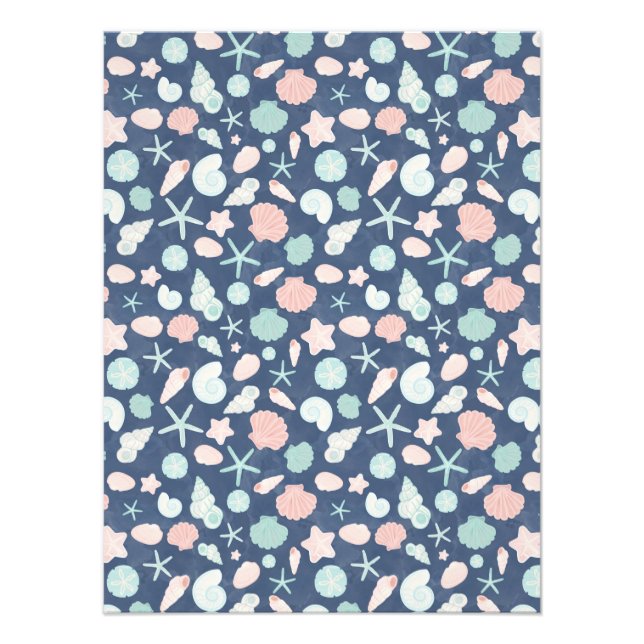 seashells pattern photo print (Front)