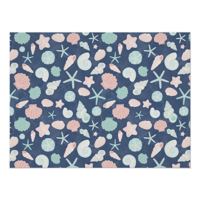 seashells pattern poster (Front)