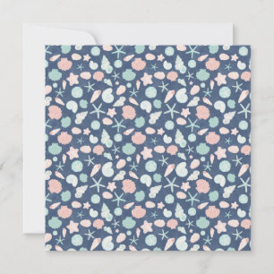 seashells pattern save the date