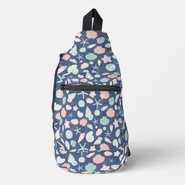 seashells pattern sling bag (Front)