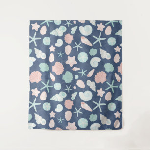 seashells pattern tapestry