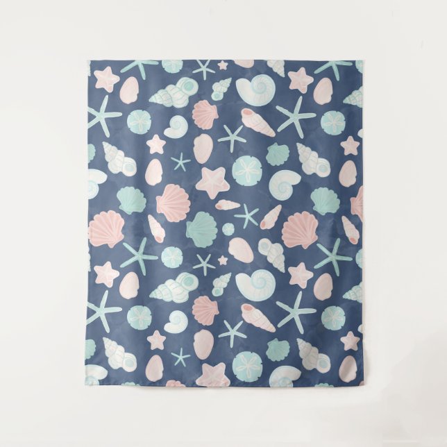 seashells pattern tapestry (Front)