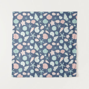 seashells pattern tapestry