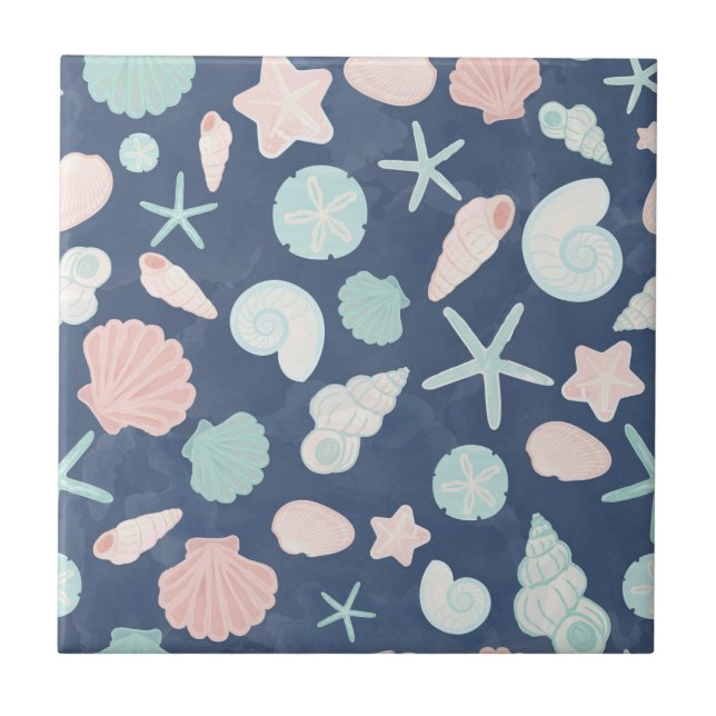 seashells pattern tile (Front)