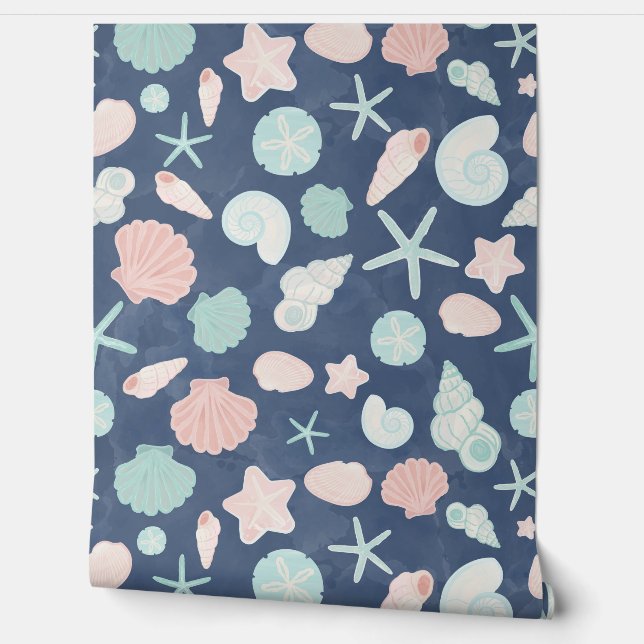 seashells pattern wallpaper (Unrolling)