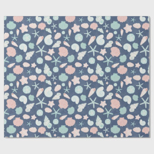 seashells pattern wrapping paper