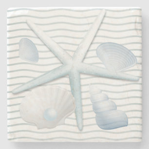 Seashells & Pearls Stone Coaster