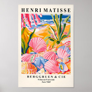 Seashells Poster, Beachy Decor, Coastal Art Print, Poster