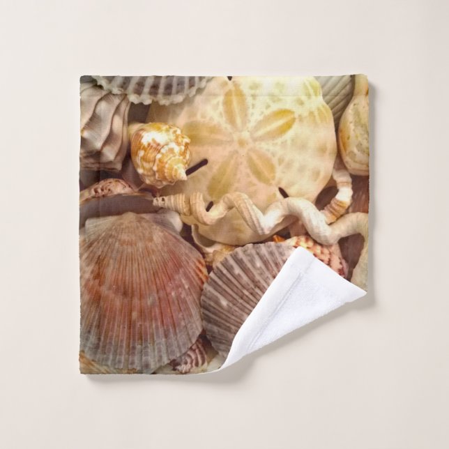 Seashells Sand Dollar Pattern Wash Cloth (Wash Cloth)