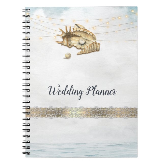 Seashells,Sea,String Lights Script Notebook (Front)