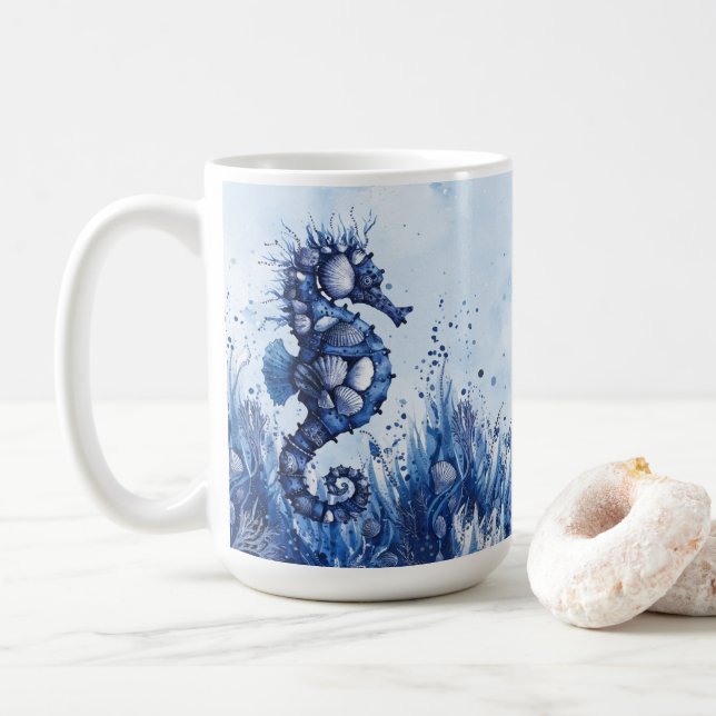 Seashells Seahorse Coffee Mug (With Donut)