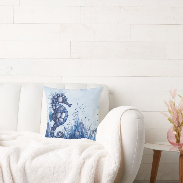 Seashells Seahorse Cushion (Couch)