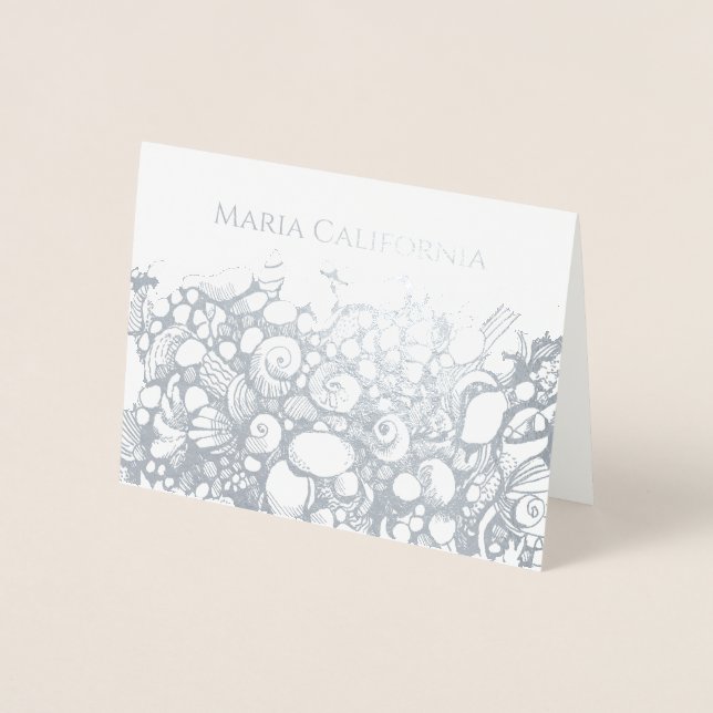 Seashells silver Foil Card (Front)