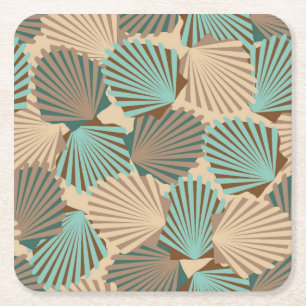 Seashells Square Paper Coaster