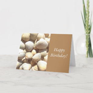 Seashells Summer, Happy Birthday Congratulations Card