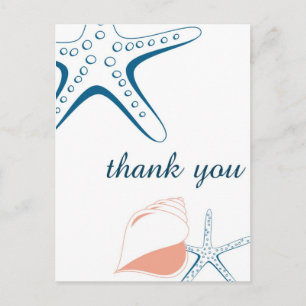 Seashells Thank You Postcard