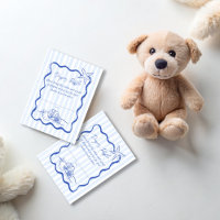 Seashells wavy stripes baby shower diaper raffle