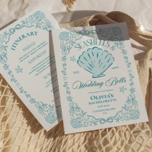 Seashells & Wedding Bells Bachelorette Invitation