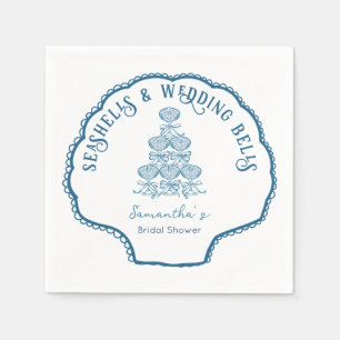 Seashells & Wedding Bells Bachelorette Party Napkin