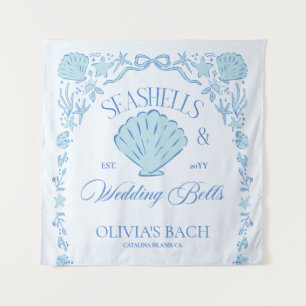 Seashells & Wedding Bells Bachelorette Tapestry