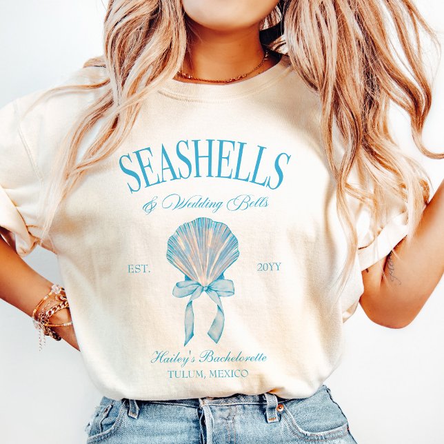 Seashells Wedding Bells Bachelorette Tshirt (Seashells Wedding Bells Bachelorette Tshirt)