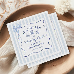 Seashells & Wedding Bells Bachelorette Weekend Napkin