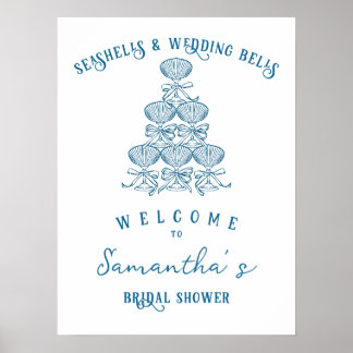 Seashells & Wedding Bells Bachelorette Welcome Poster