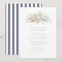 Seashells & Wedding Bells Beach Wedding Invitation
