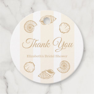 Seashells & Wedding Bells Bridal Shower Favour Tags