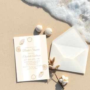 Seashells & Wedding Bells Bridal Shower Invitation