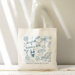 Seashells wedding bells bridesmaids gifts custom tote bag<br><div class="desc">Seashells and wedding bells coastal bachelorette party favours bridesmaids gifts personalised tote bag,  last toast on the coast bridesmaids gifts custom tote bag,  bridal shower favours,  bridal party favours,  hen night favours,  personalised tote bag favours,  wedding favours,  personalised bachelorette party favours,  practical bridesmaids gifts,  beach party favours</div>