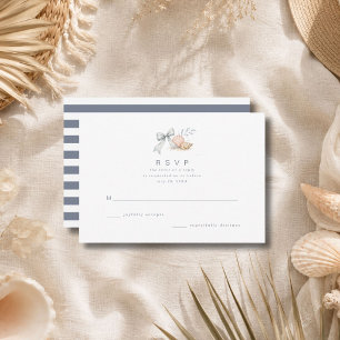 Seashells & Wedding Bells Wedding RSVP Card