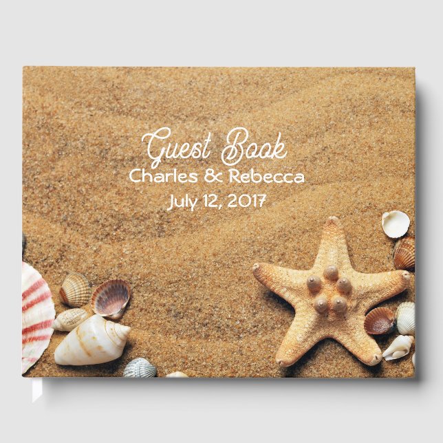 Seashells Wedding Guest Book (Front)
