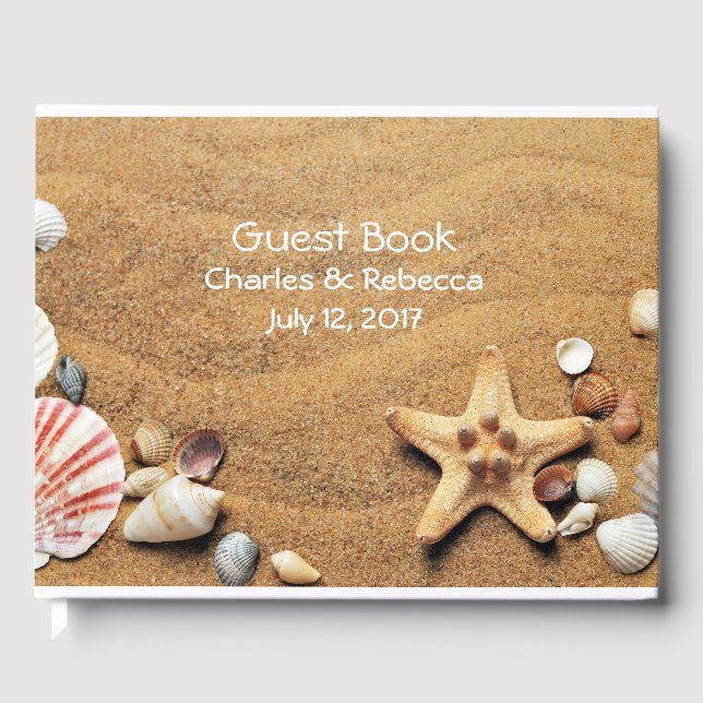 Seashells Wedding Guest Book (Front)