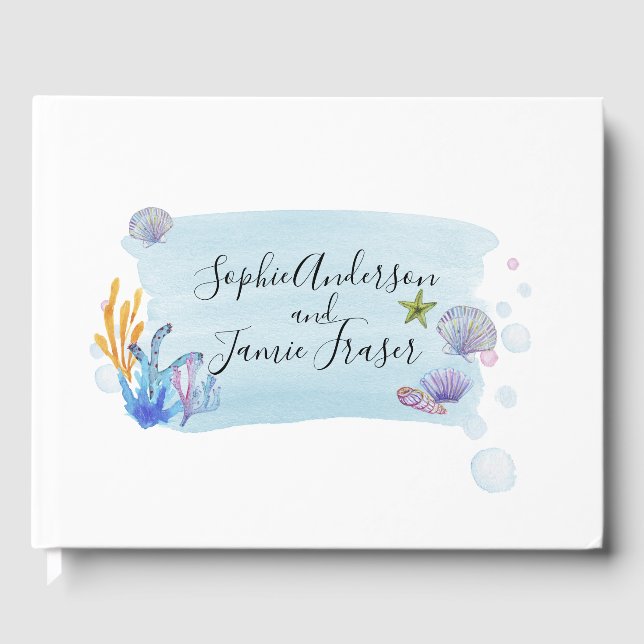 Seashells Wedding Guestbook (Front)