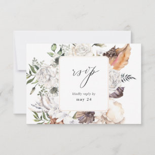 Seashells & White Floral w Meal RSVP