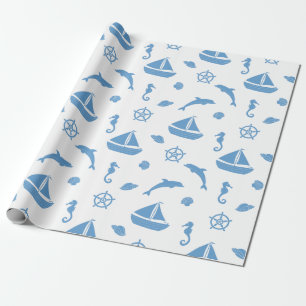 Seashore and Nautical Wrapping Paper