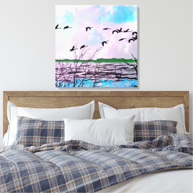 Seashore beach seaside canvas print (Insitu(Bedroom))