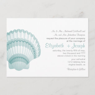 Seashore Elegance Wedding Invitation