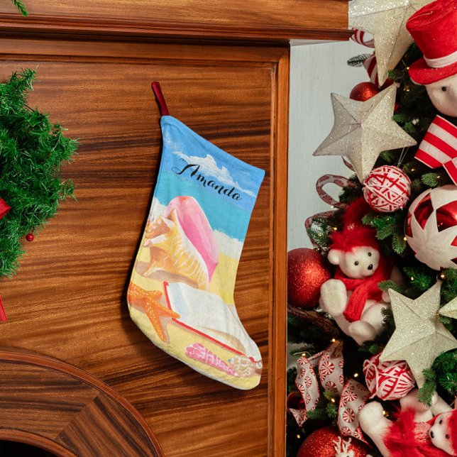 Seashore Personalised Stocking (Creator Uploaded)