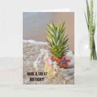 seashore pineapple in wave